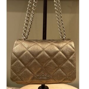 Kate Spade Metallic Gold Quilted Shoulder Bag